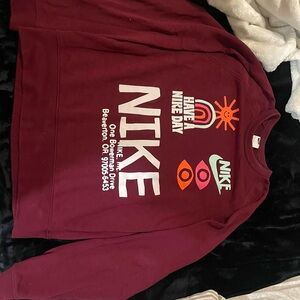 Nike Maroon Graphic Sweatshirt